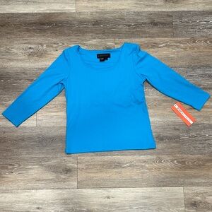NWT! Nina McLemore Global Knit Ballet Top in Dazure